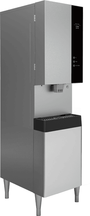 Dispenses chewable, nugget-style ice